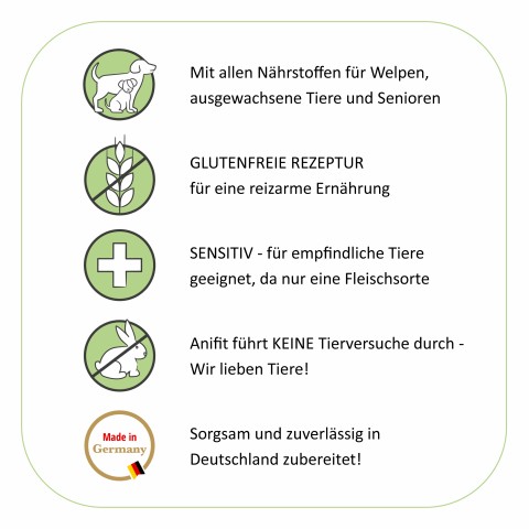 Dog Wet pet food RyDog Vital Menu Lamb (Vitalmenü Lamm) 800g 6 Piece -4- Anifit